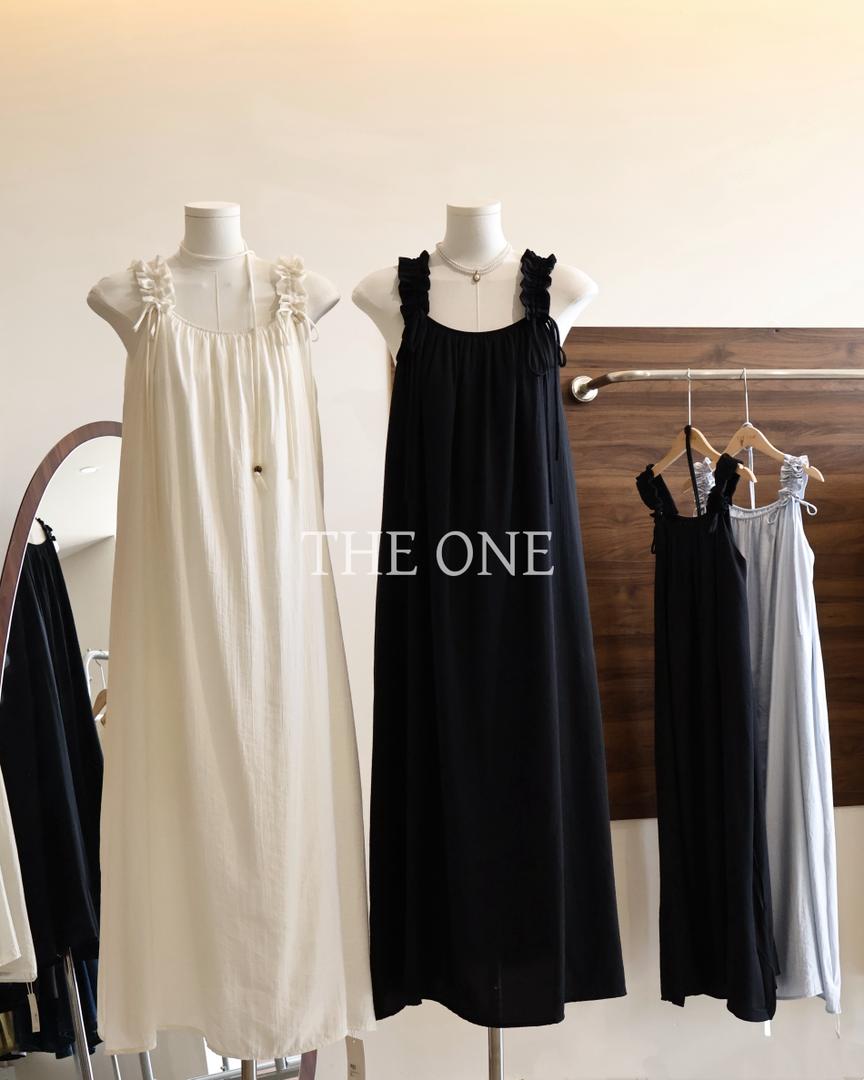 Ruffled Strap Dress｜ Free Size 🇰🇷 木耳边连衣裙 | 均码