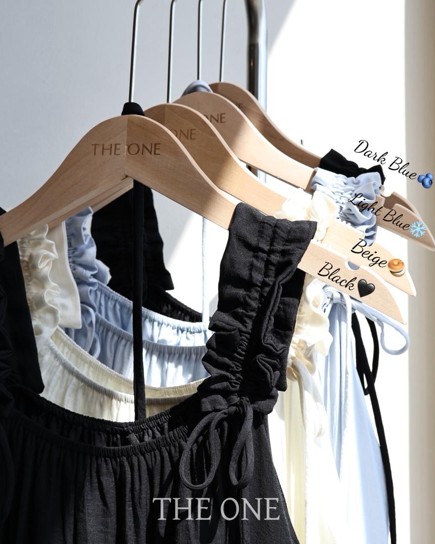 Ruffled Strap Dress｜ Free Size 🇰🇷 木耳边连衣裙 | 均码