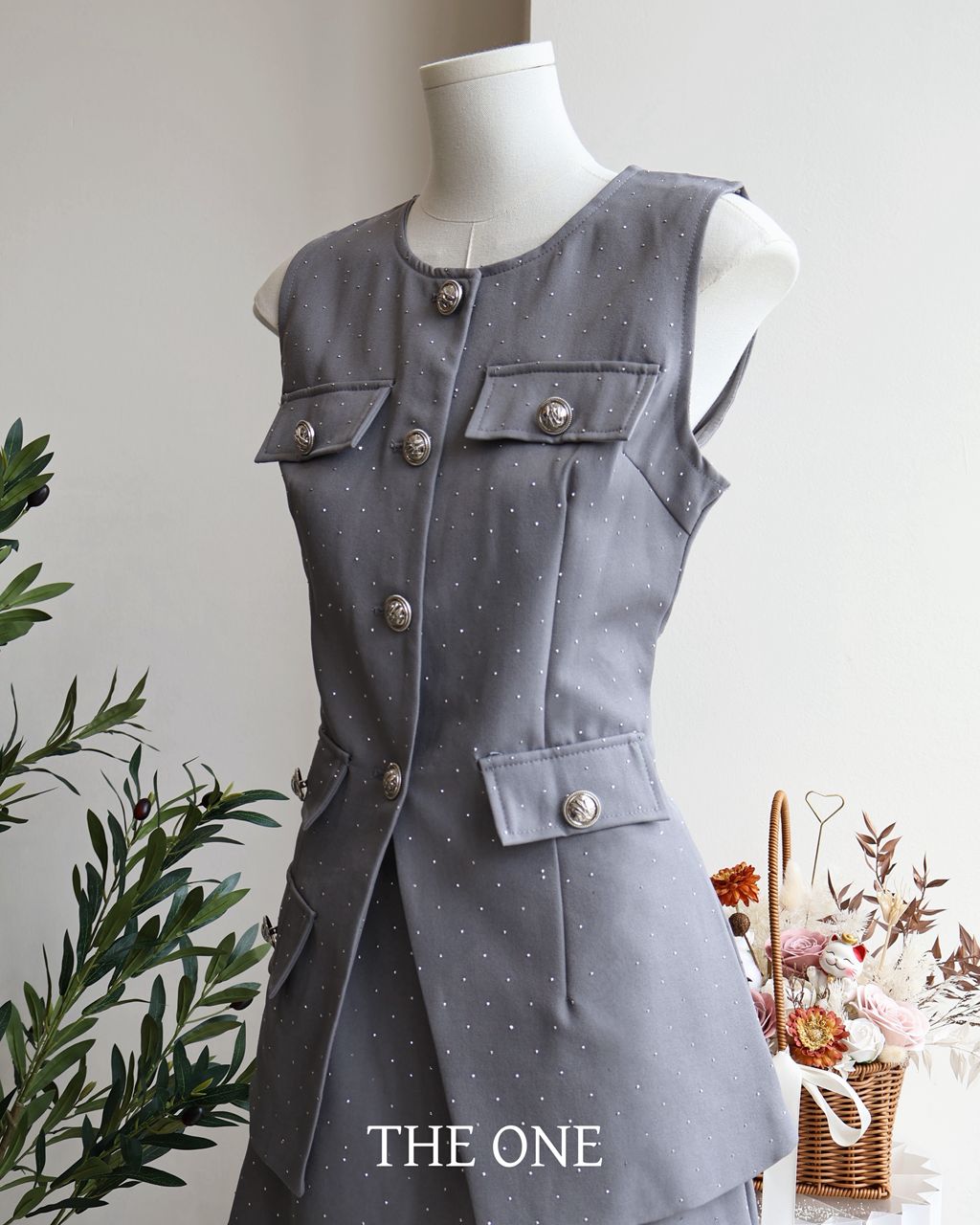 Diamond Top with Dress Set 💎💎 闪钻款短裙套装