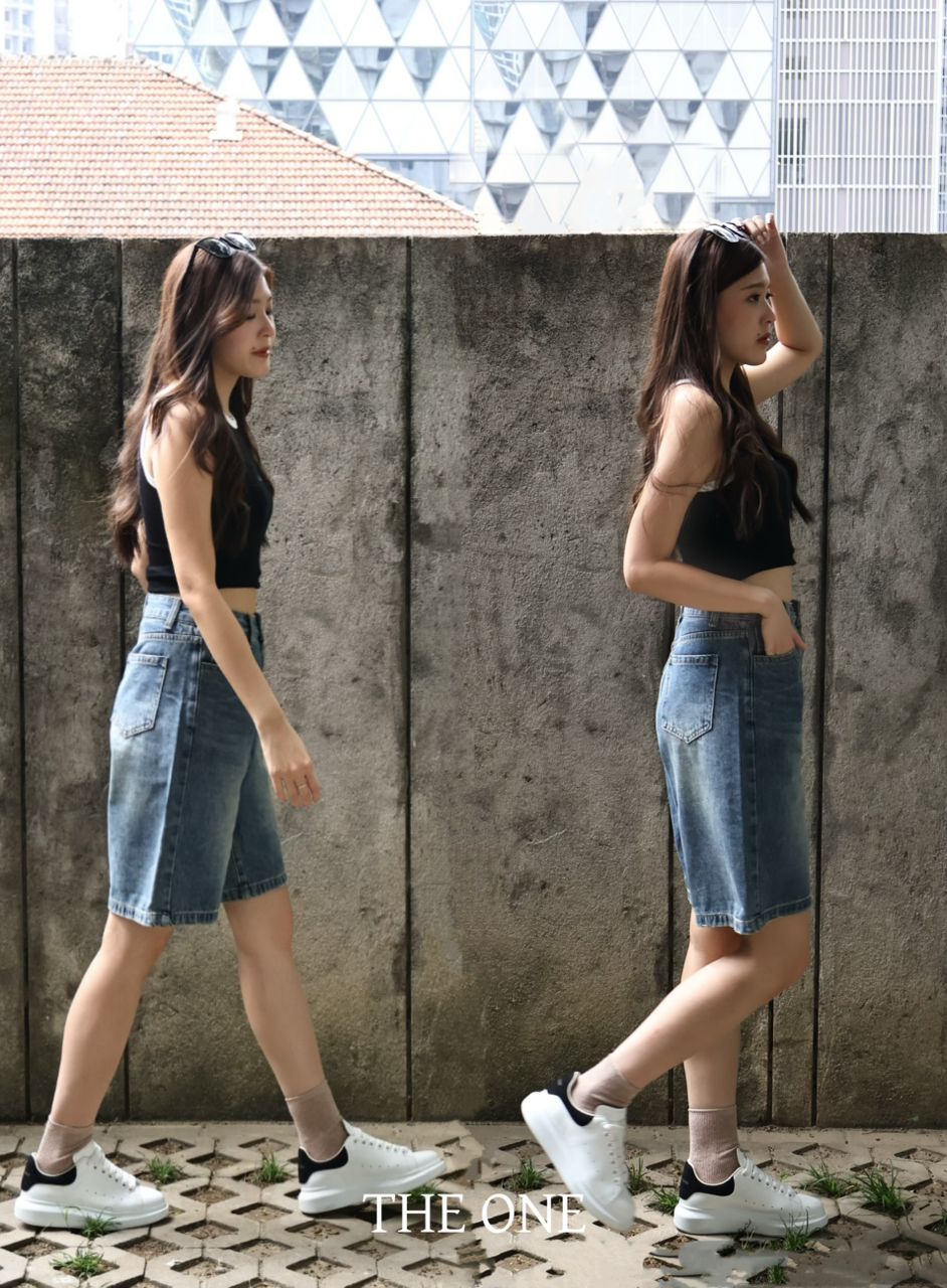 Denim Knee-Length Pant 五分牛仔裤 🎧